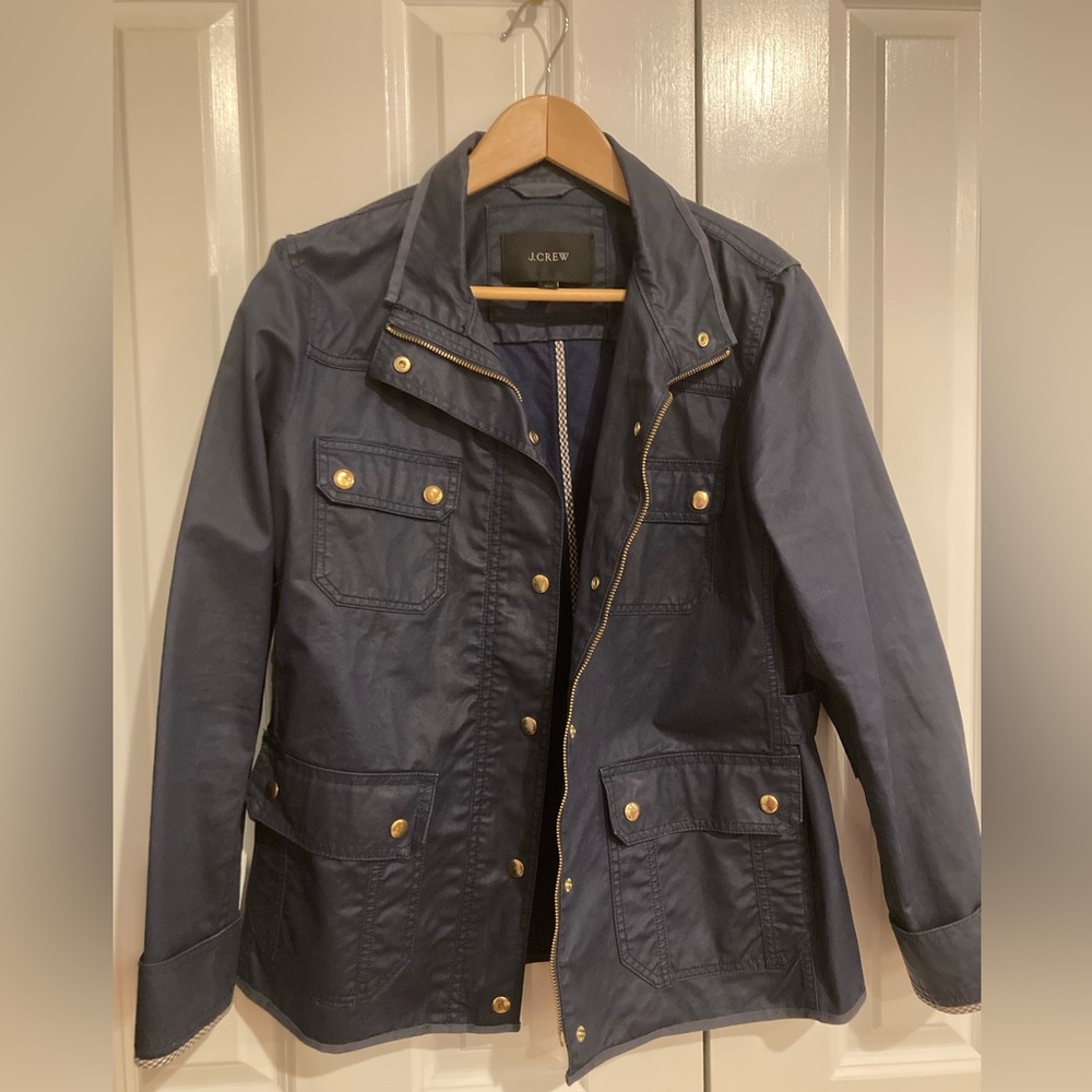 J. Crew Downtown Field Jacket, Navy, L